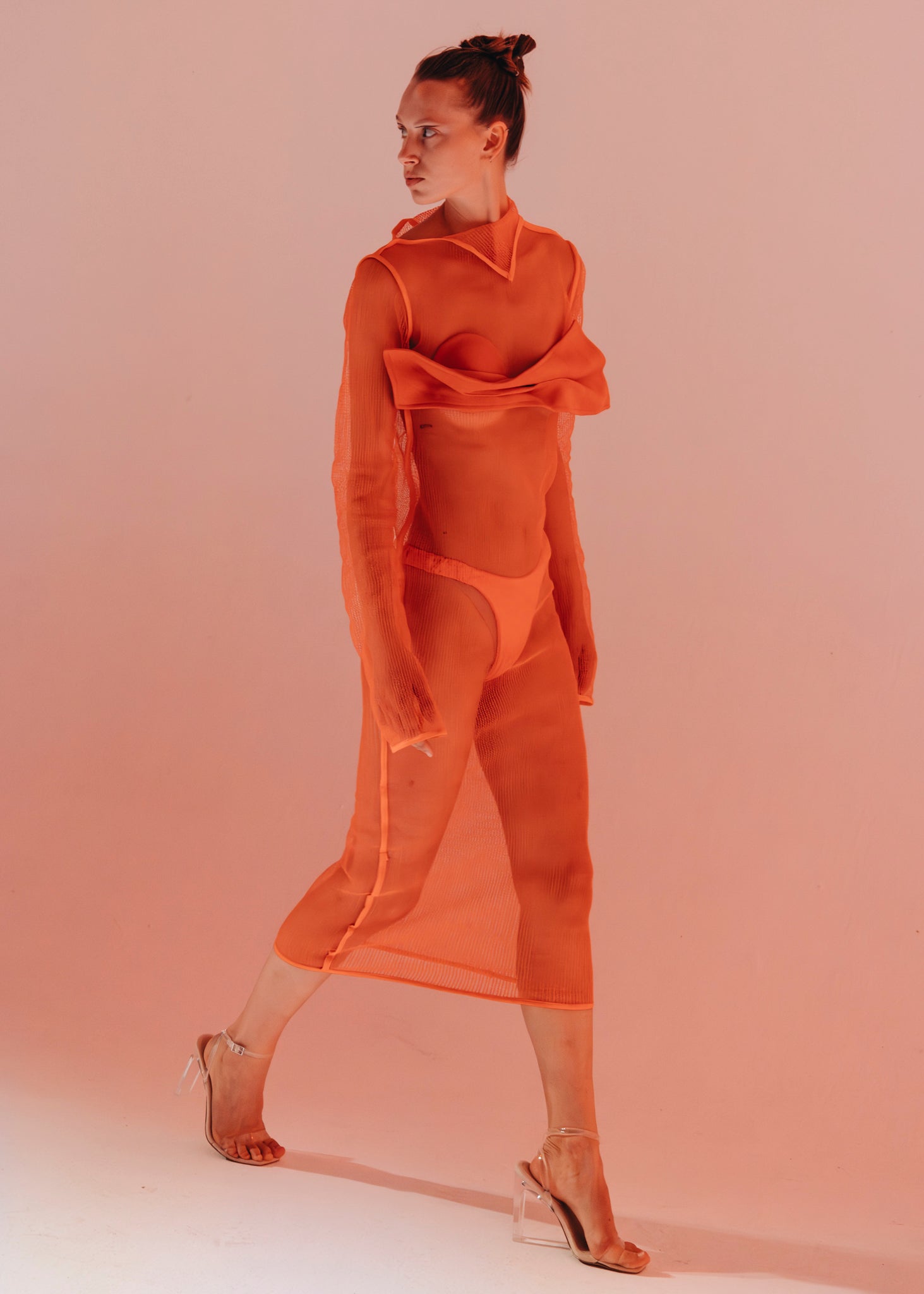 Foss Dress Vermillion Orange SS24