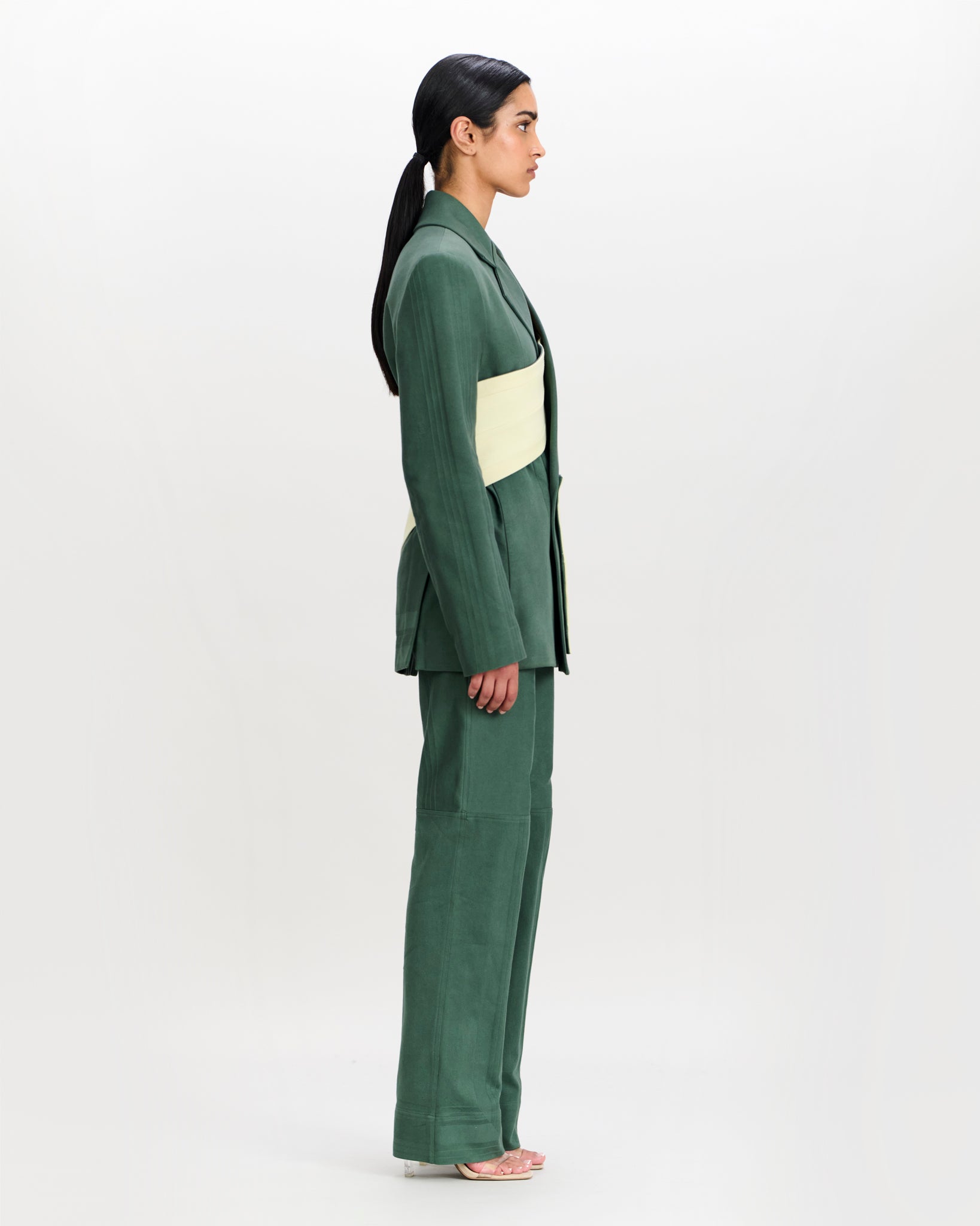 Siebe Blazer Dark Green and Sage