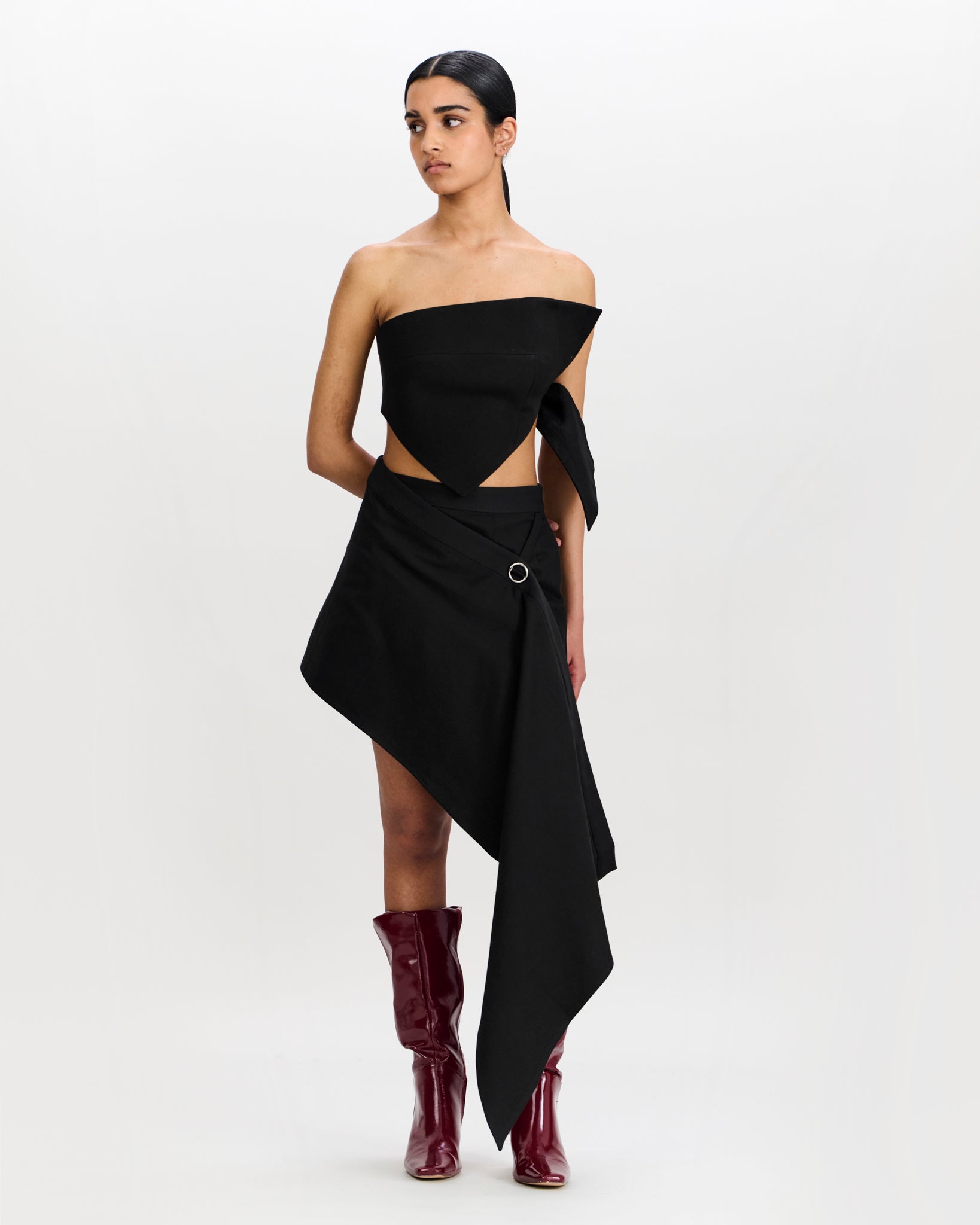 Elke Top Charcoal Black