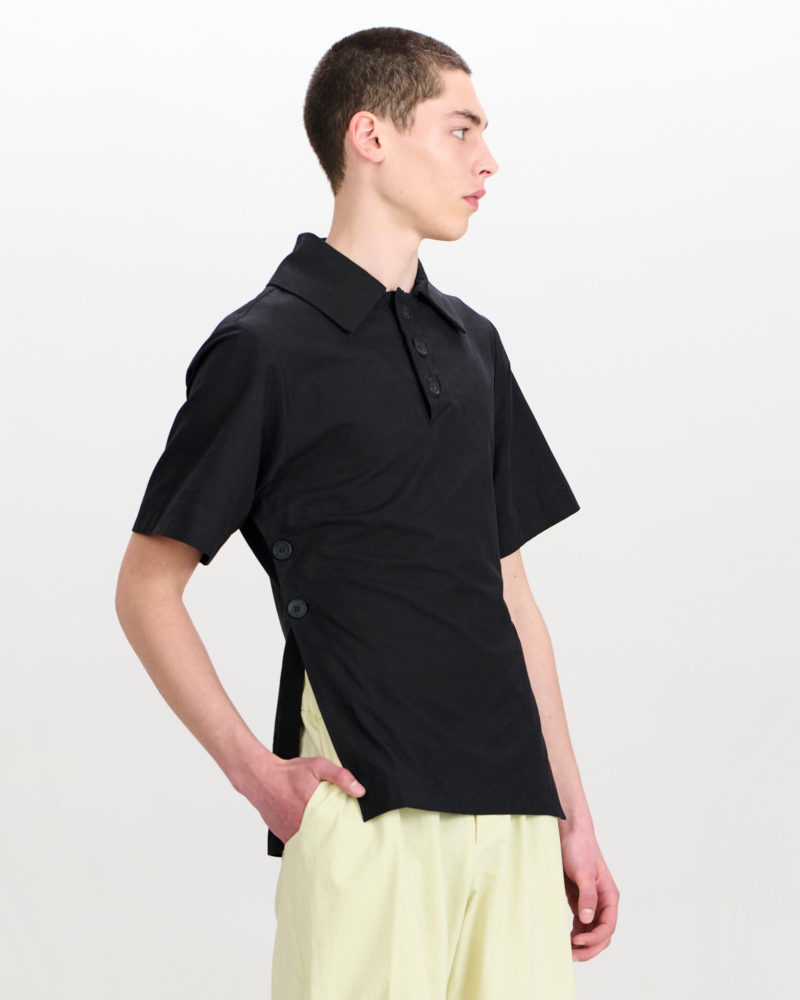 Flynn Polo Charcoal Black