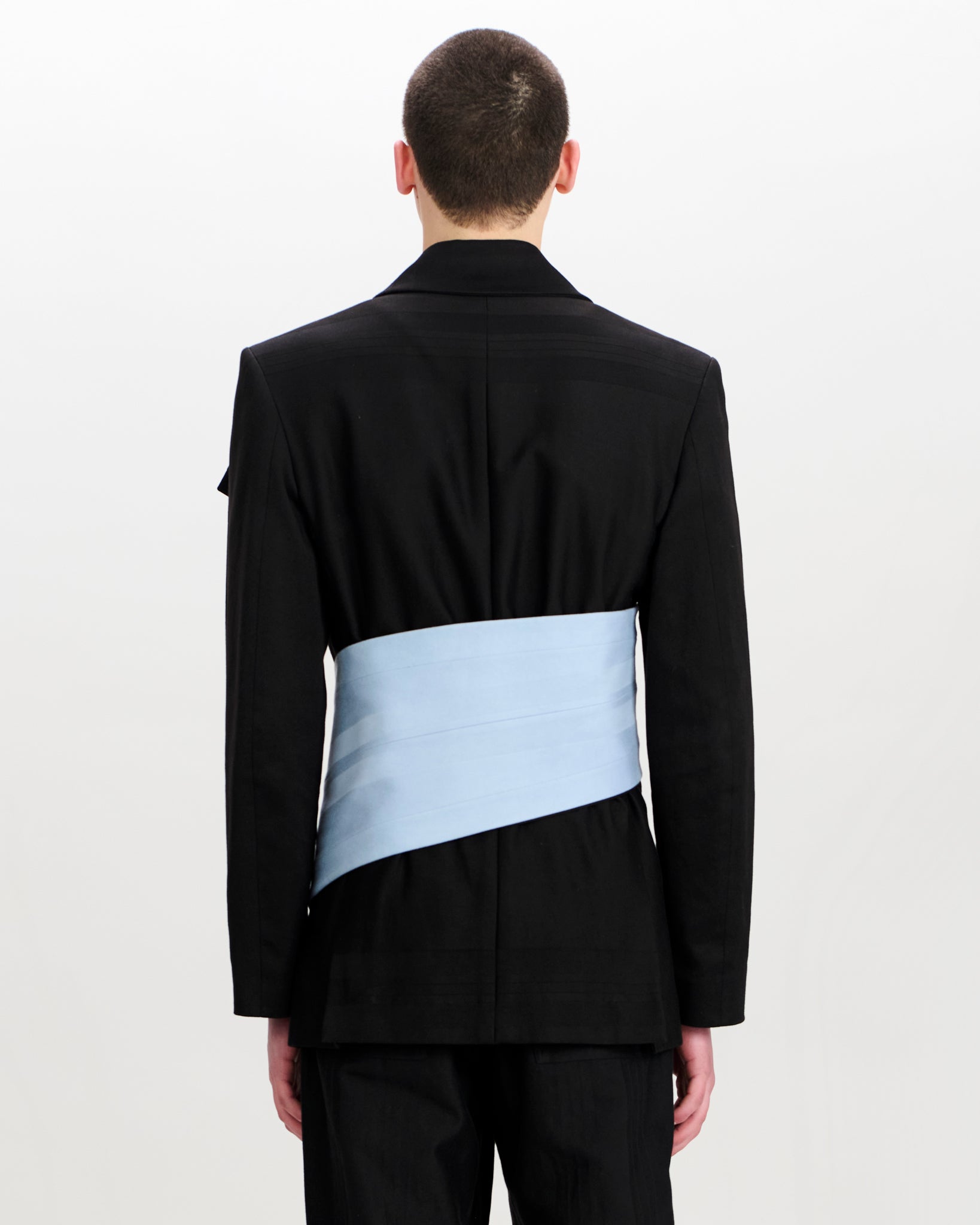 Siebe Blazer Charcoal Black and Stormy Blue