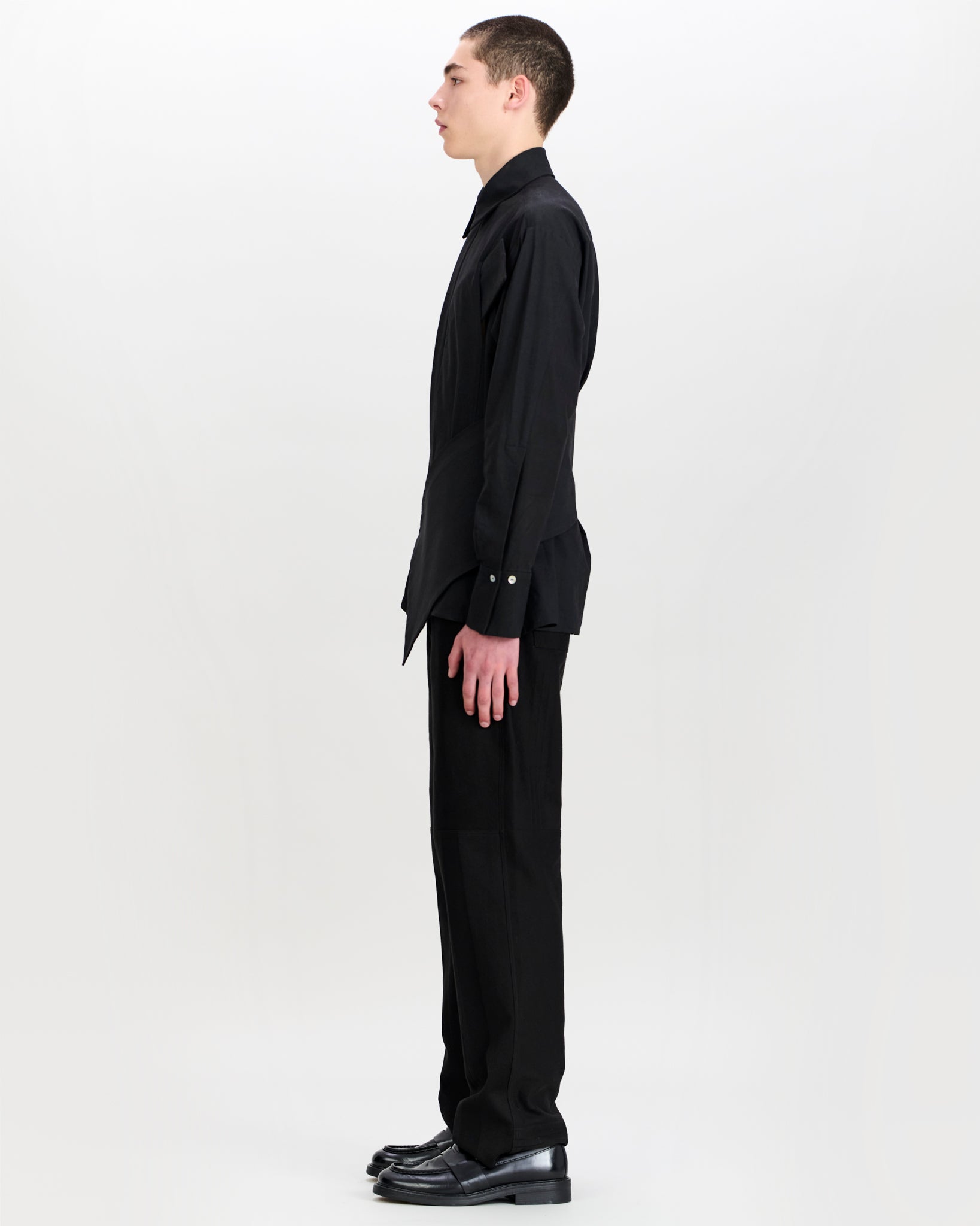 Pelle Shirt Charcoal Black