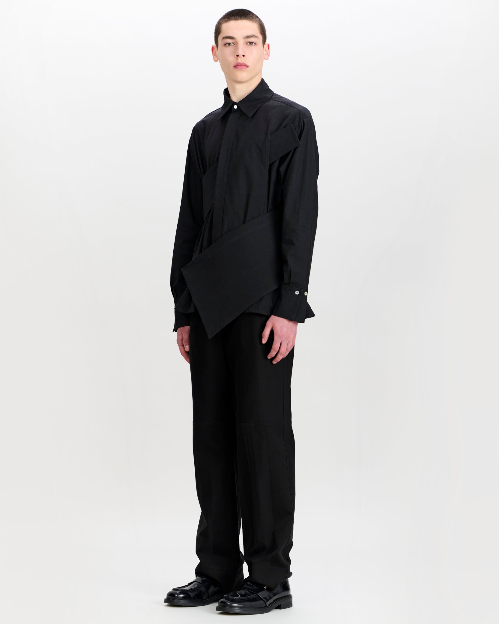 Pelle Shirt Charcoal Black
