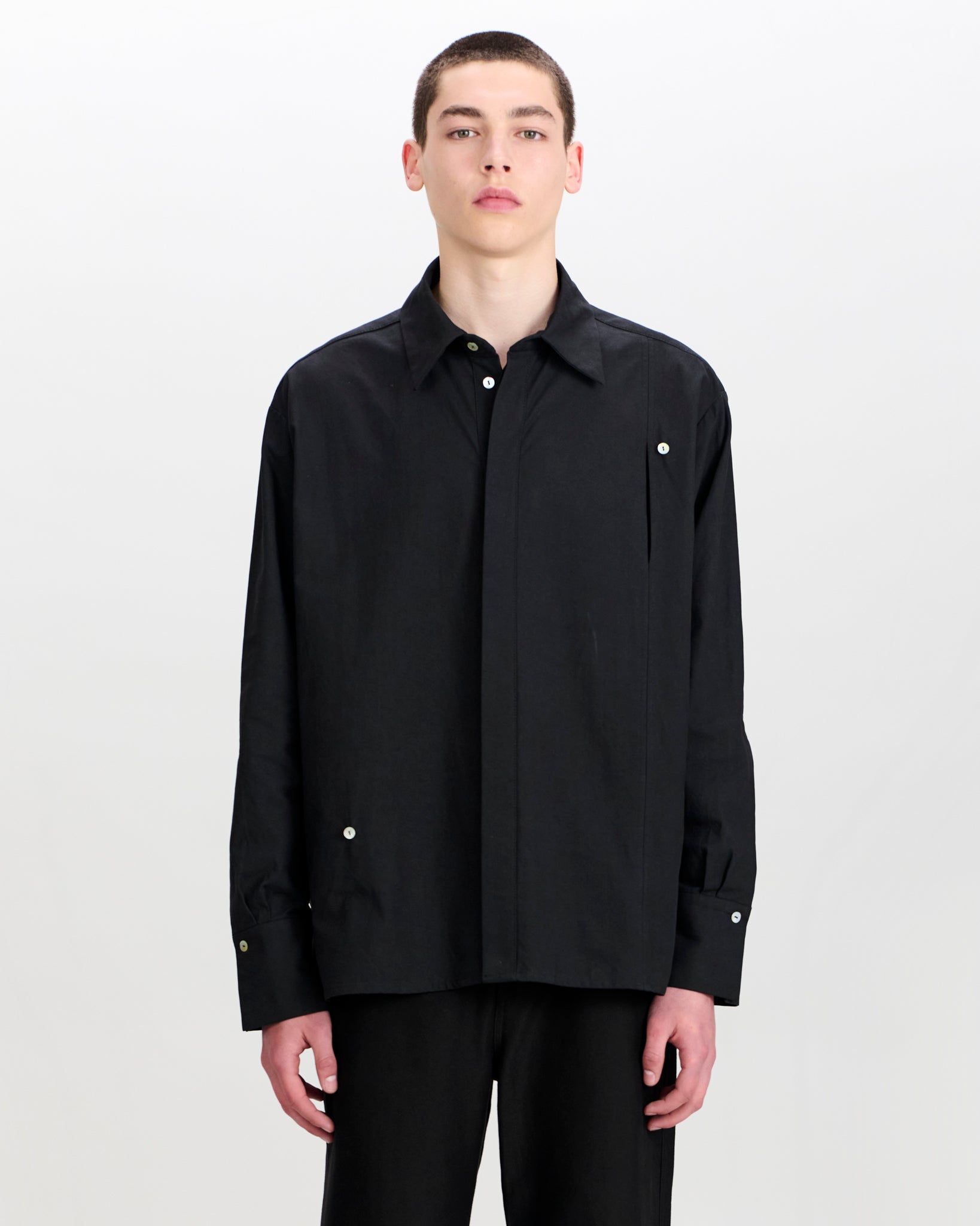 Pelle Shirt Charcoal Black