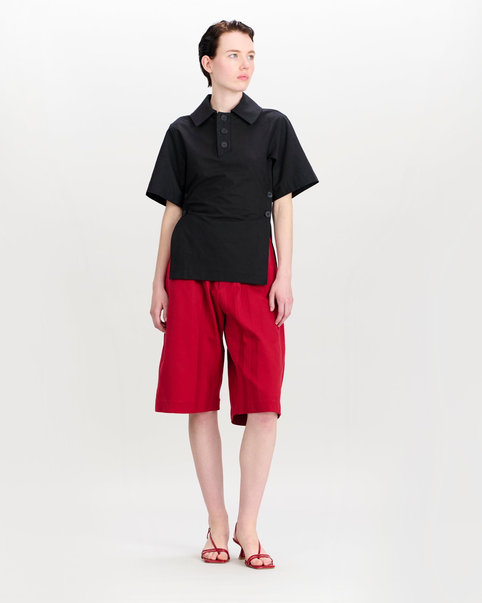 Flynn Polo Charcoal Black