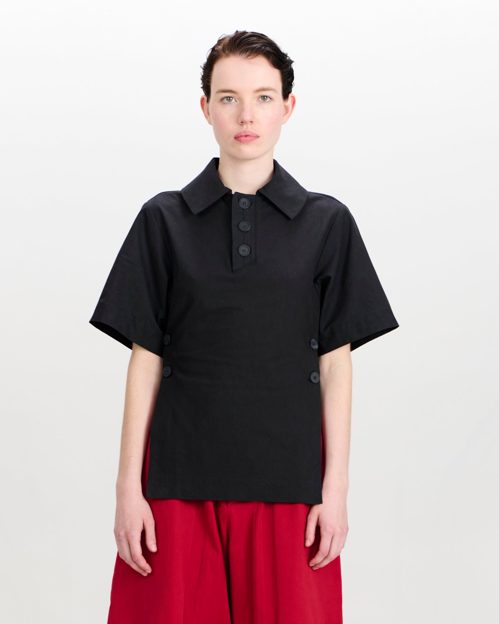 Flynn Polo Charcoal Black