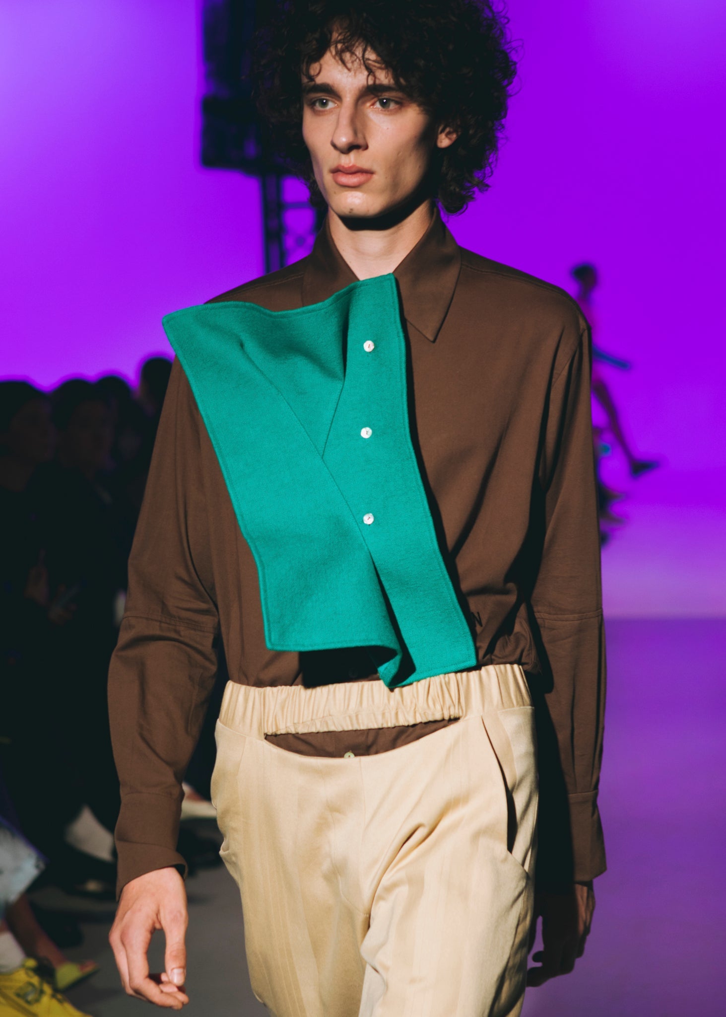 Marchi Shirt Chocolate Brown Seaweed Green SS24