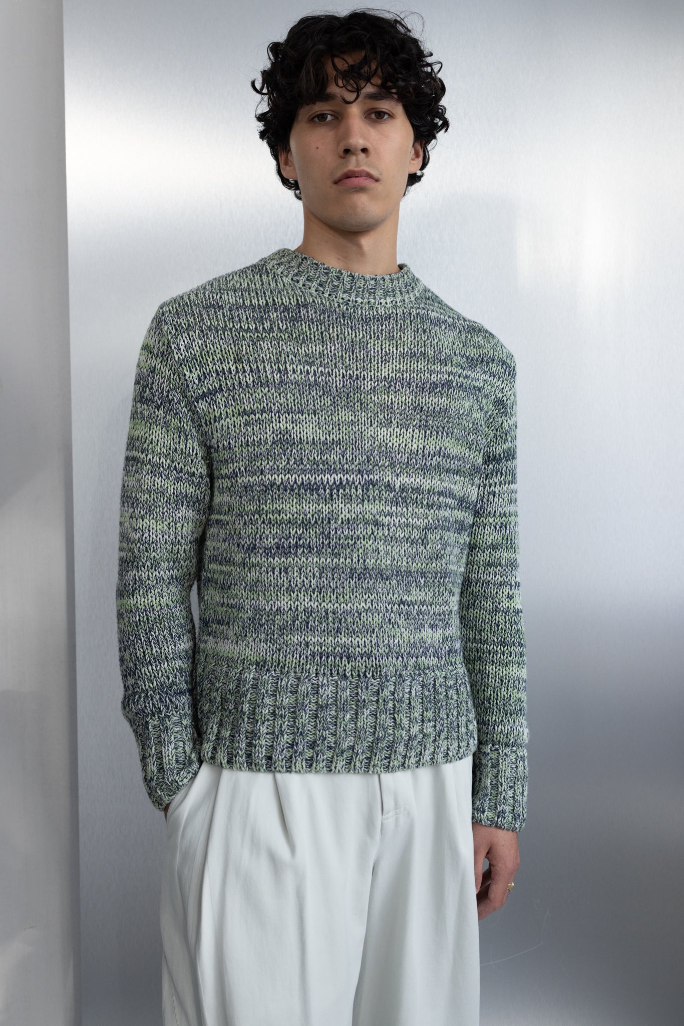 Floyd Sweater Ice / Sage / Anthracite Blue