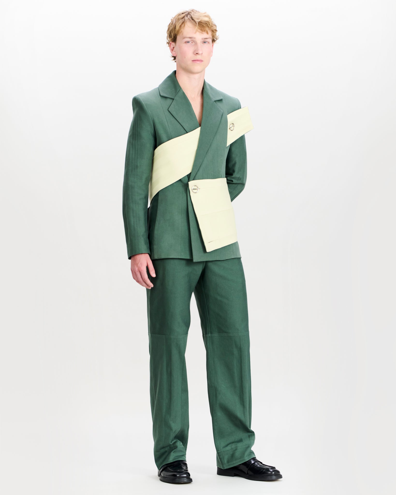 Siebe Blazer Dark Green and Sage