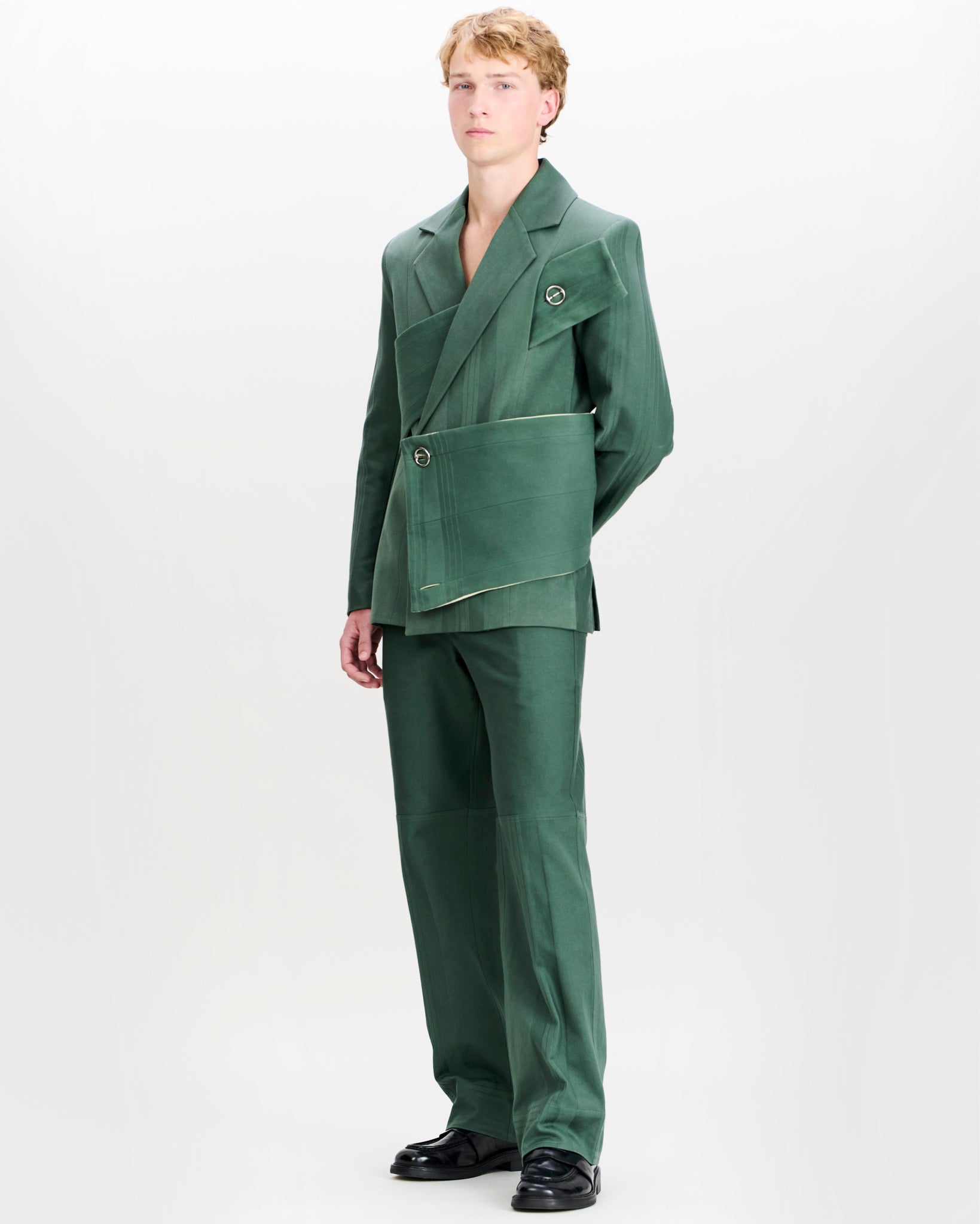 Siebe Blazer Dark Green and Sage