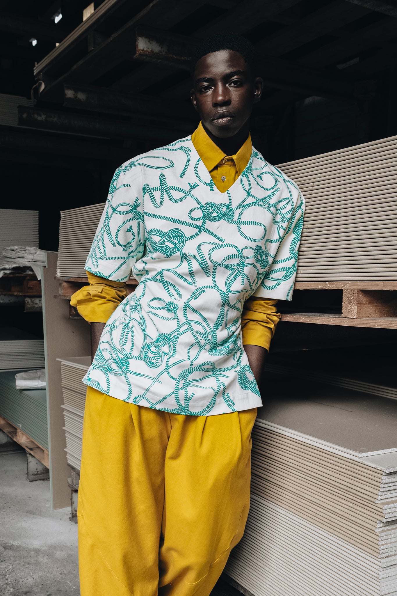 Mathou top Knotted Print