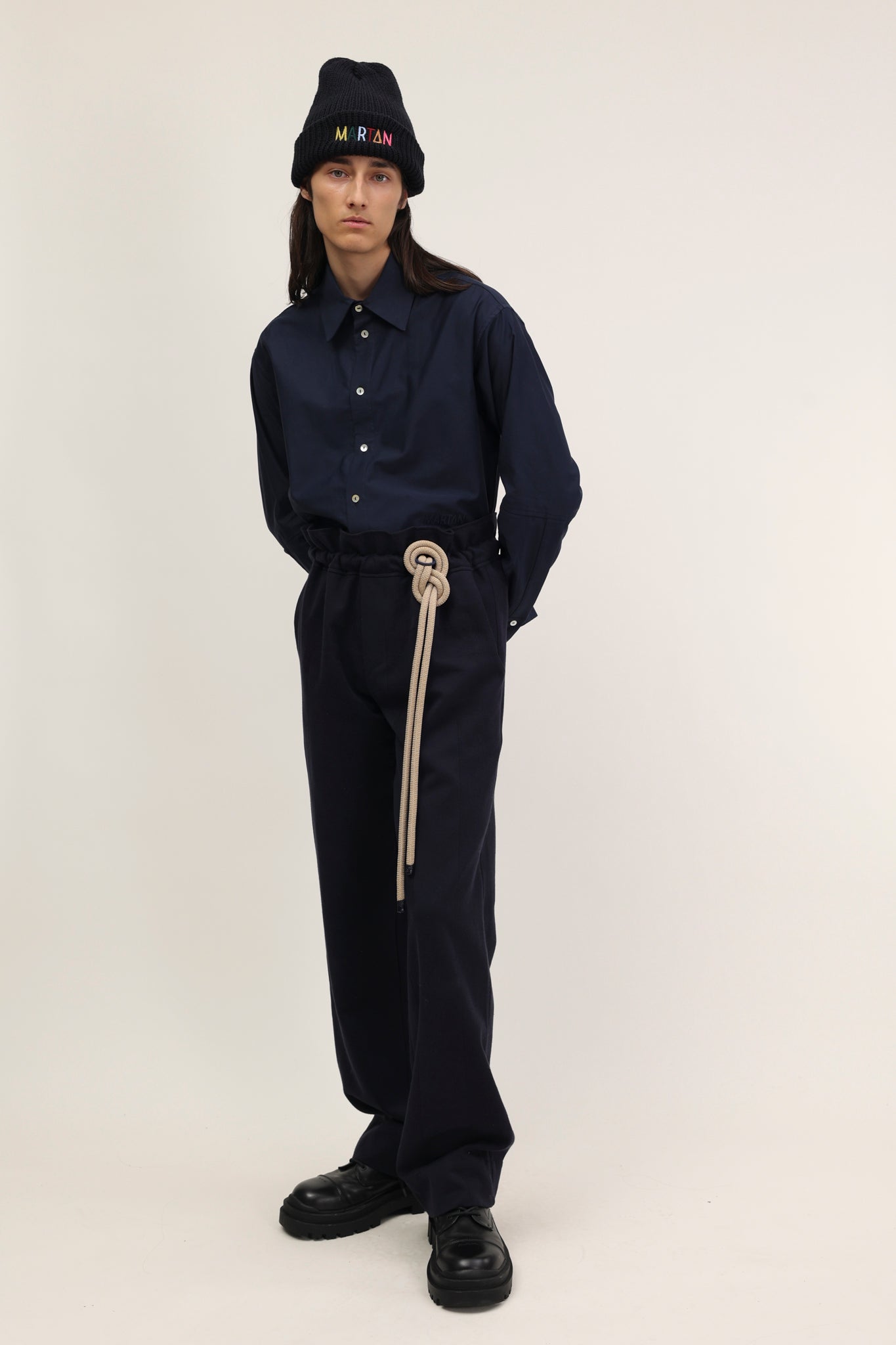 Davide Trousers Navy Blue