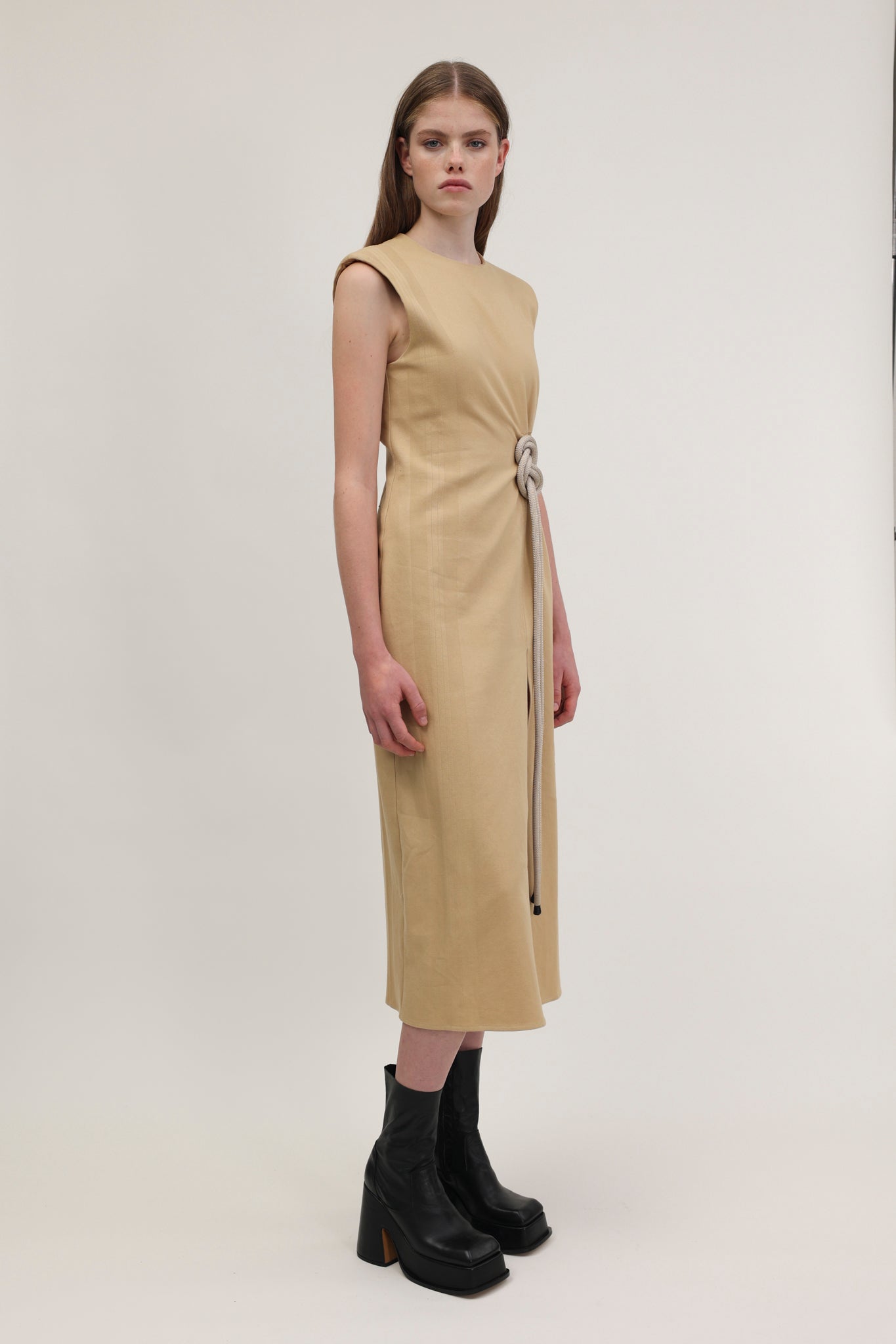 Julia Dress Bamboo Beige