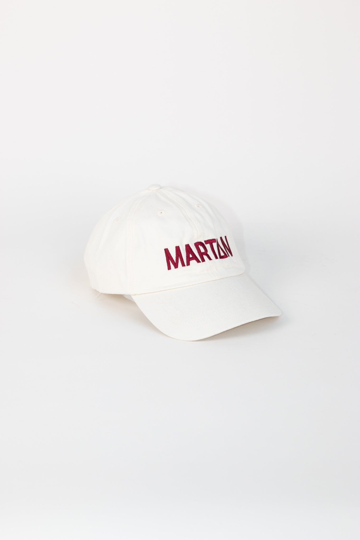 Cream + Burgundy Cap
