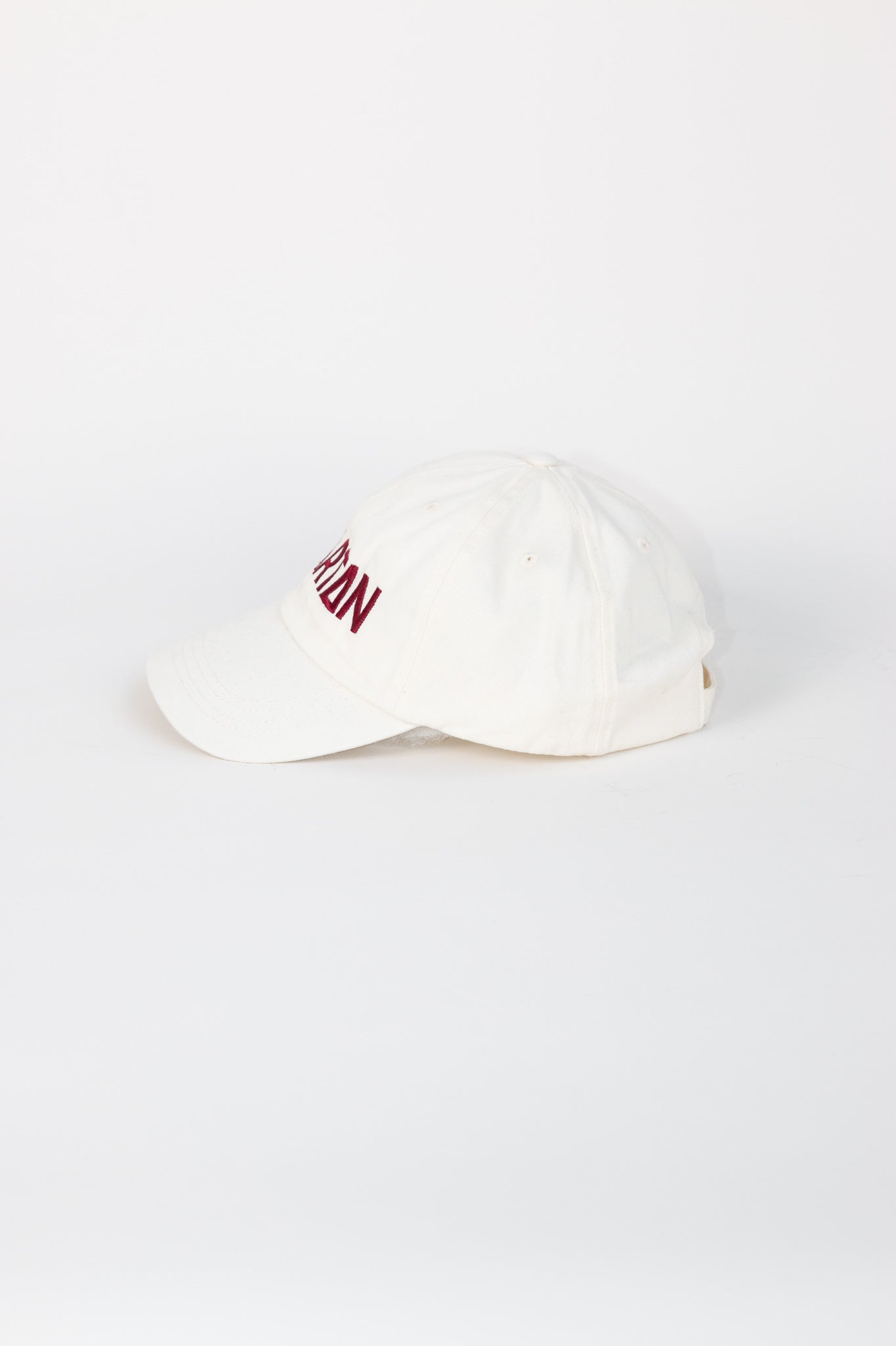 Cream + Burgundy Cap